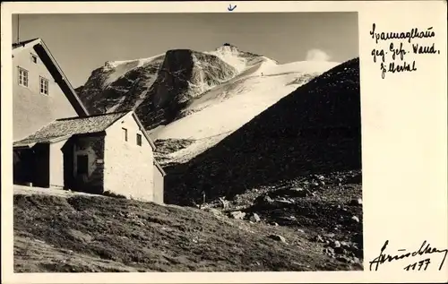 Ak Mayrhofen im Zillertal Tirol, Spannaglhaus, Fotograf Hruschka