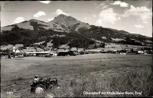 Ak Oberndorf in Tirol, Blick auf den Ort, Kitzbüheler Horn