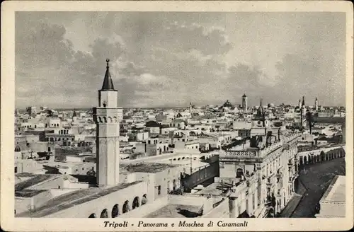 Ak Tripolis Tripoli Libyen, Panorama e Moschea di Caramanli