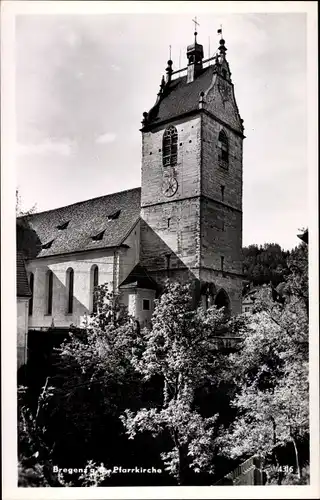 Ak Bregenz am Bodensee Vorarlberg, Pfarrkirche