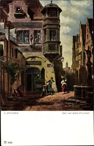 Künstler Ak Spitzweg C., Der verliebte Provisor