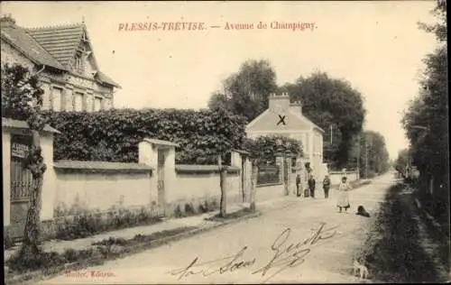 Ak Plessis Trévise Hauts de Seine, Avenue de Champigny