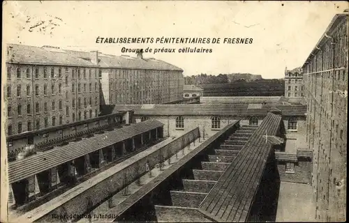 Ak Fresnes Hauts de Seine, Establissement Penitentiaires, Groupe de préaux cellulaires