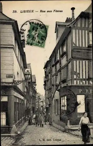 Ak Lisieux Calvados, Rue aux Fevres