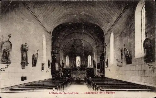 Ak L'Hôtellerie de Flée Maine et Loire, Interieur de l'Eglise