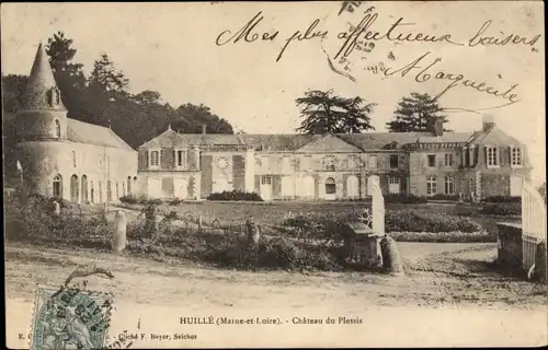 Ak Huillé Maine et Loire, Chateau du Plessis