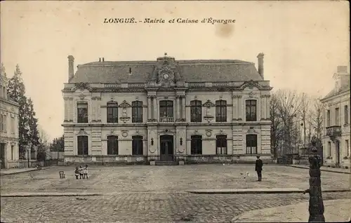 Ak Longué Maine et Loire, Mairie, Caisse d'Epargne
