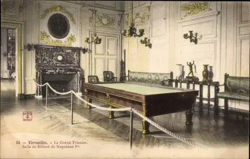 Ak Versailles Yvelines, Le Grand Trianon, Salle de Billard de Napoleon Ier