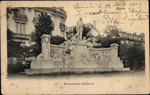 Ak Paris XVI., Monument Alphand