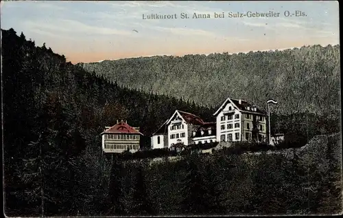 Ak Saint Anna Guebwiller Gebweiler Elsass Haut Rhin, Blick auf Gasthöfe