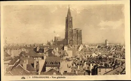 Ak Strasbourg Straßburg Elsass Bas Rhin, Vue generale