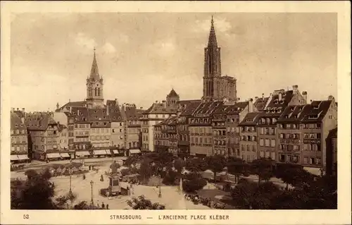 Ak Strasbourg Straßburg Elsass Bas Rhin, L'Ancienne Place Kleber