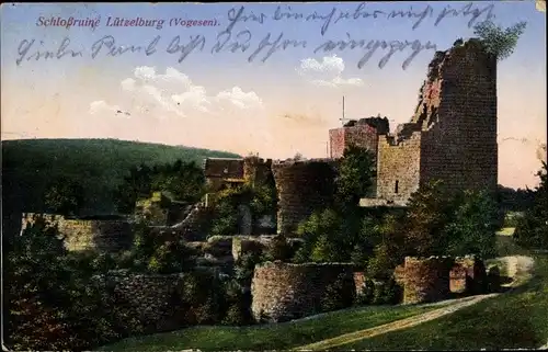 Ak Lutzelbourg Lützelburg Lothringen Moselle, Schlossruine