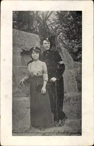 Foto Ak Tour de France par deux Enfants du quartier Latin