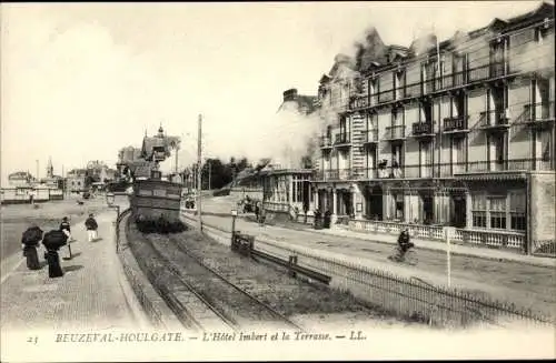 Ak Beuzeval Houlgate Calvados, L'Hôtel Imbert et la Terrasse, Dampflok, Levy & Fils 23