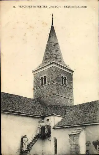 Ak Véronnes les Petites Côte d’Or, L'Eglise Saint Maurice, Blick auf die Kirche