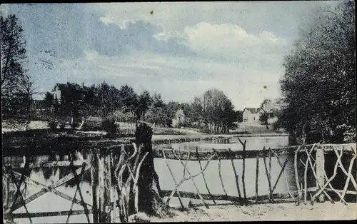 Ak Strausberg in Brandenburg, Schlagmühle, Brückenpartie