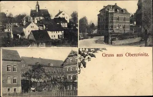 Ak Obercrinitz Crinitzberg in Sachsen, Ortsansichten, Kirche