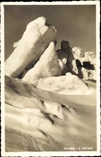 Foto Ak Ostsee, Packeis