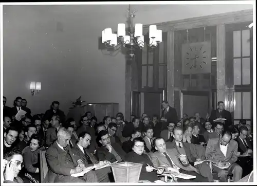 Foto Berlin Mitte, Bert Sass, Viererkonferenz 1954, Journalisten