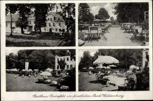 Ak Waldenburg in Sachsen, Gasthaus Grünfeld am fürstlichen Park