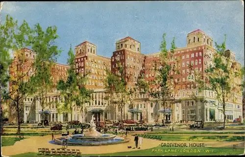 Künstler Ak London City England, Grosvenor House, Park Lane