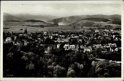 Ak Žilina Sillein Zsolna Slowakei, Blick auf den Ort