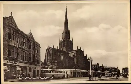 Ak Rotherham South Yorkshire, Parish Church