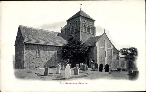 Ak Shoreham by Sea West Sussex, Old Shoreham Church