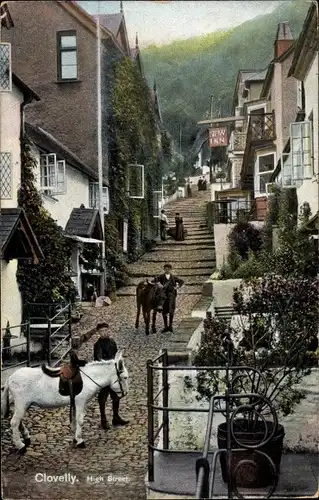 Ak Clovelly South West England, High Street