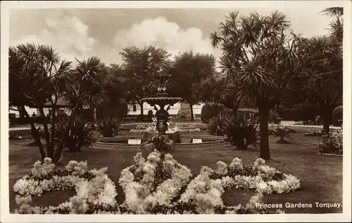 Ak Torquay South West England, Princess Gardens