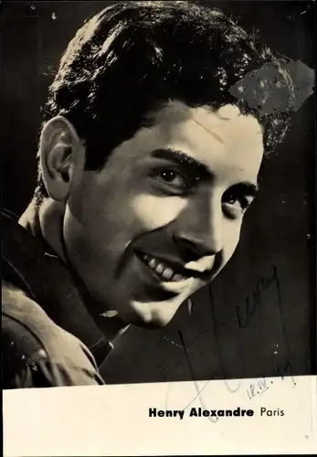 Ak Porträt Sänger Henry Alexandre, Autogramm