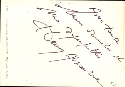 Ak Porträt Sänger Henry Alexandre, Autogramm