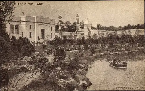 Ak Wembley London City England, British Empire Exhibition, From the Lake