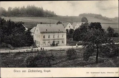 Ak Lichtenberg Erzgebirge, Gasthof mit Umgebung