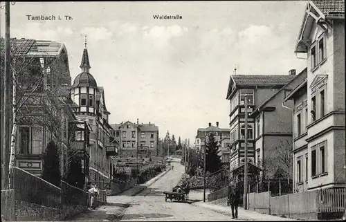 Ak Tambach Dietharz in Thüringen, Waldstraße