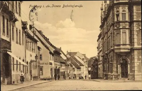 Ak Frohburg in Sachsen, Innere Bahnhofstraße