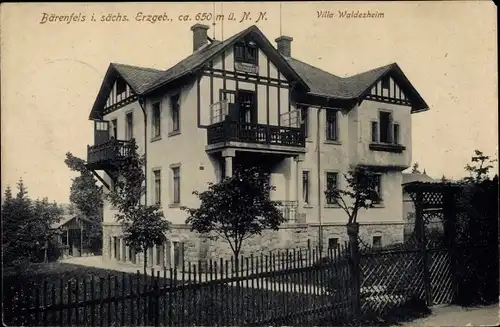 Ak Bärenfels Altenberg im Erzgebirge, Villa Waldesheim