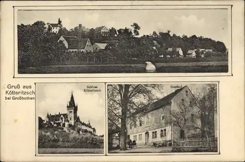 Ak Kötteritzsch Sermuth Colditz in Sachsen, Schloss, Gasthof