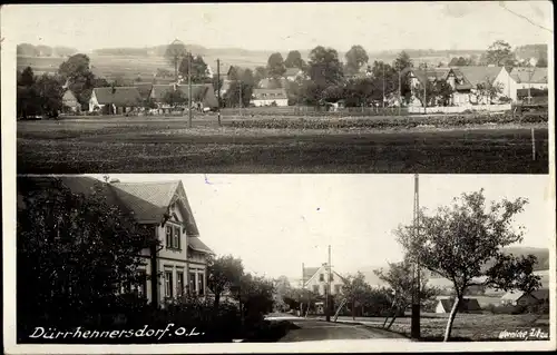 Foto Ak Dürrhennersdorf in Sachsen, Blick auf den Ort