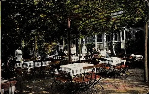 Ak Zeithain in Sachsen, Truppenübungsplatz, Lager II, Kantine, Gartenlaube, Soldaten, Familie