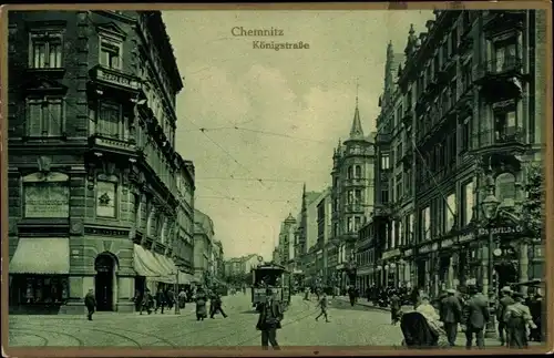 Ak Chemnitz in Sachsen, Königstraße