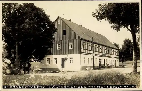 Foto Ak Hermsdorf im Erzgebirge, Gasthof Grüne Tanne, Buschhaus