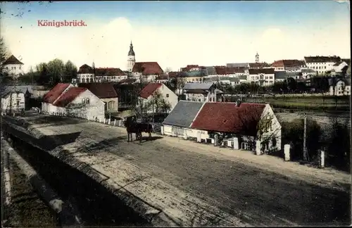 Ak Königsbrück in der Oberlausitz, Blick auf den Ort