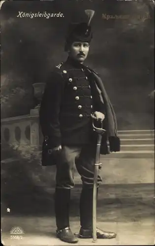 Ak Königsleibgarde, Soldat in Uniform, Husar