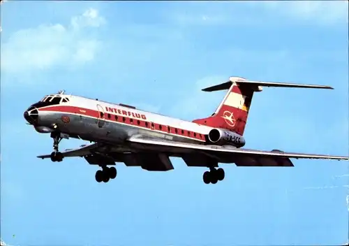 Ak Deutsches Passagierflugzeug, Tupolew TU-134, Interflug, Turbinenluftstrahlverkehrsflugzeug