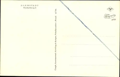 Ak Darmstadt in Hessen, Haubachweg 8