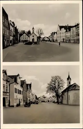 Ak Massing in Bayern, Marktplatz