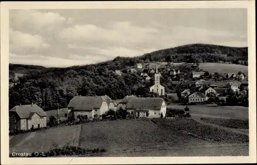 Ak Crostau Schirgiswalde Kirschau Oberlausitz, Ort mit Kirche