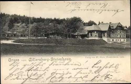 Ak Schleusingen in Thüringen, Stutenhaus, Adlersberg